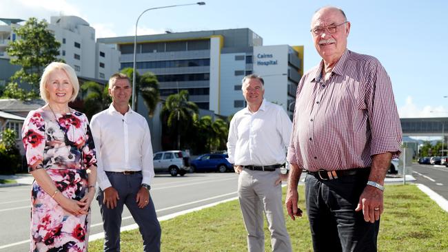 Former JCU vice chancellor Sandra Harding, Advance Cairns executive chairman Nick Trompf, director Cairns JCU David Craig and Leichhardt MP Warren Entsch. Picture: Stewart McLean