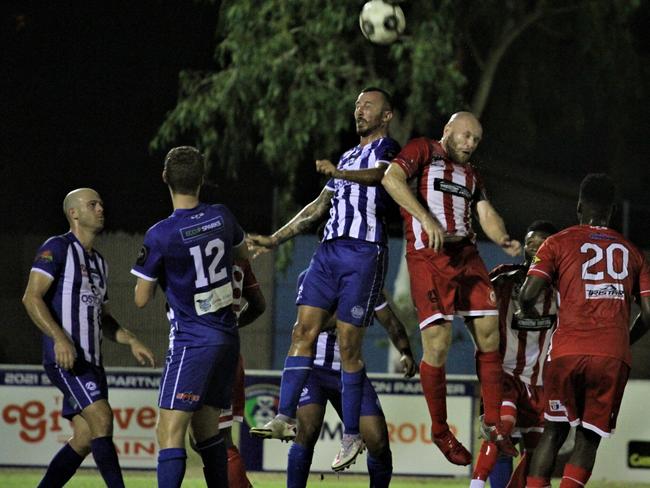 Football matches are unable to go ahead during the restricted period but Covid safe training is encouraged. Picture: Lou Reeve