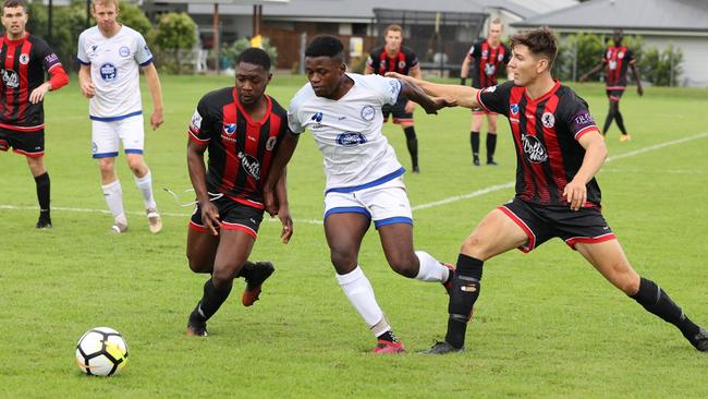 Action from Round 1 of the Coastal Premier League. Northern Storm played out a 2 - 2 draw with last season's premiers Coffs City United.