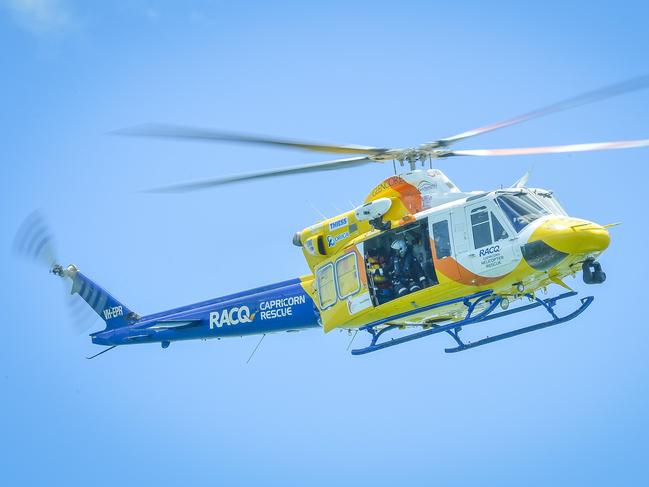 The RACQ Capricorn Helicopter Rescue Service flew a man from Rolleston to Rockhampton Hospital with facial burns on November 2.