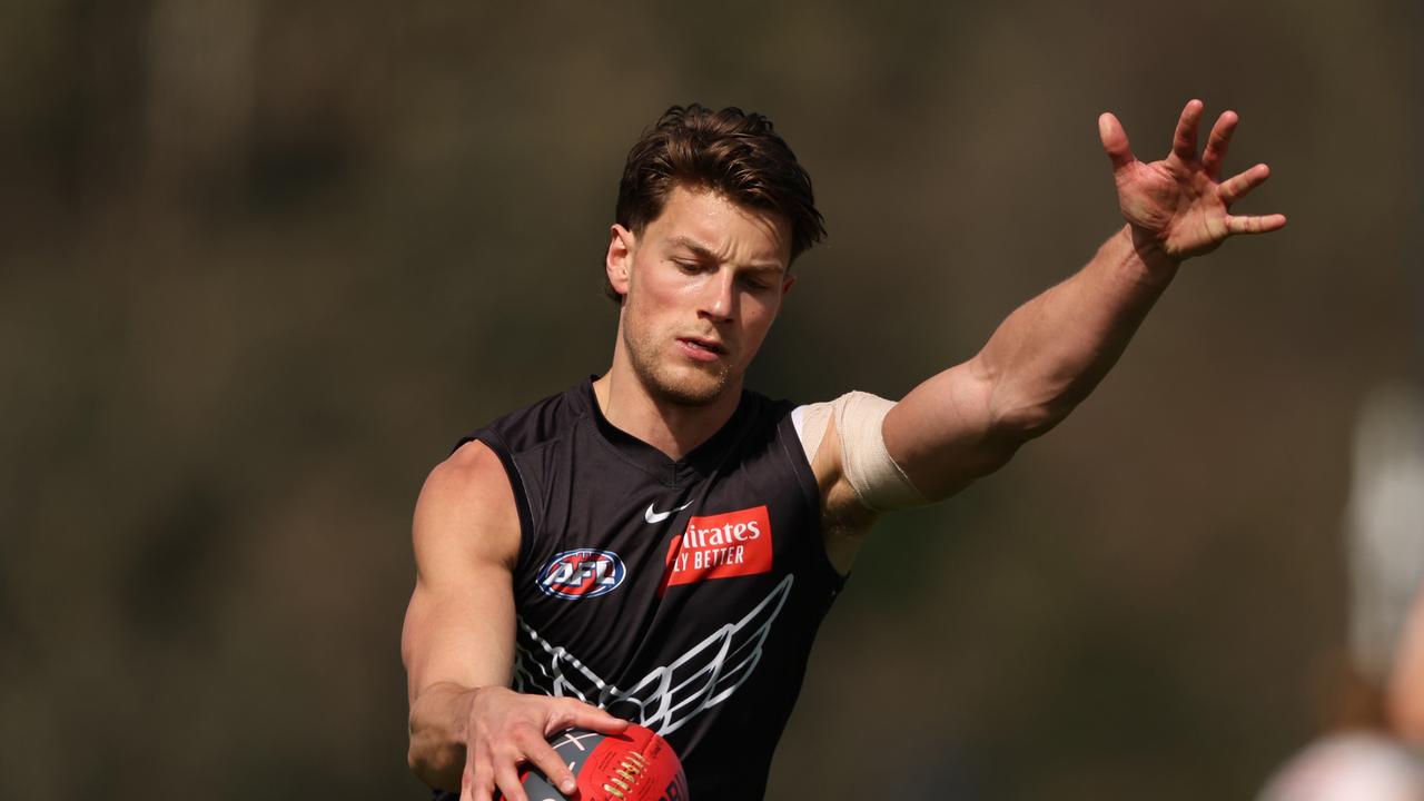 Pat Lipinski will be Collingwood’s sub in the Grand Final on Saturday. Picture: Robert Cianflone / Getty Images