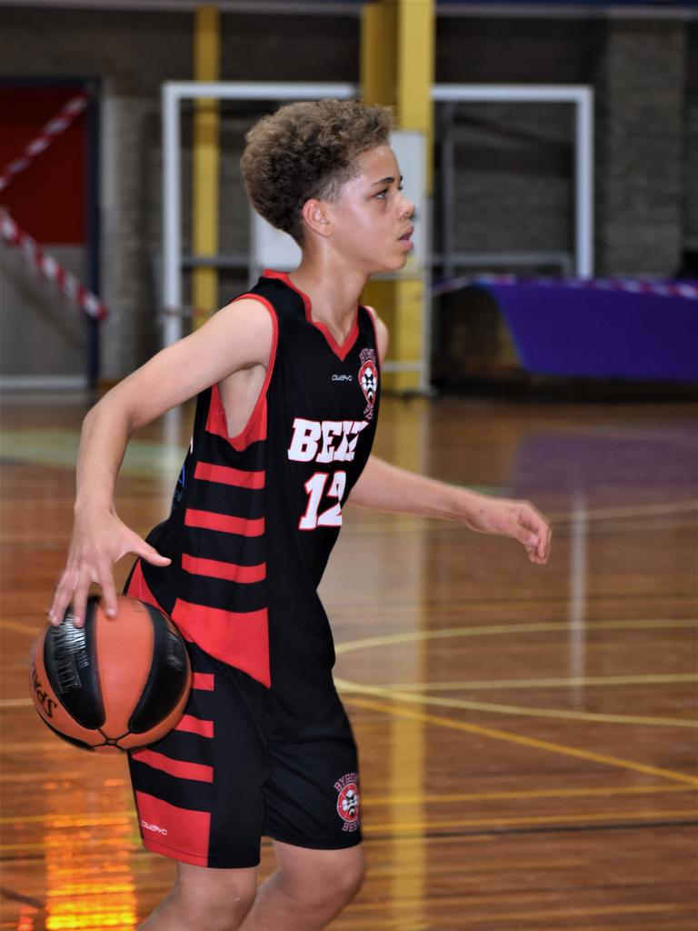 Action from the match between Byron Bay Red and Byron Bay Black in the North Coast Shield Under-14 Division One competition played at PCYC Grafton on Sunday, 20th September, 2020. Photos Bill North / The Daily Examiner