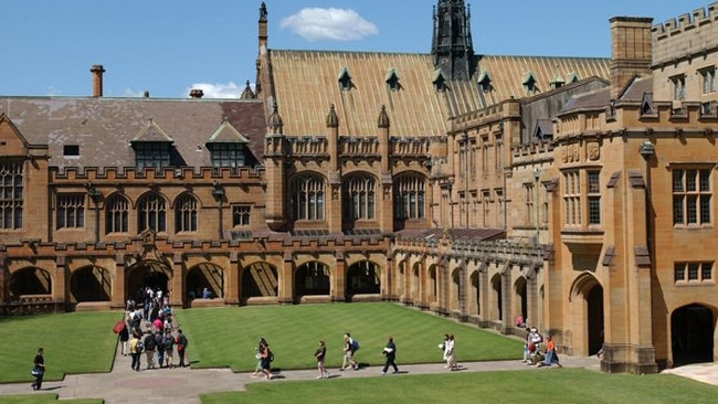 The quadrangle at the University of Sydney.