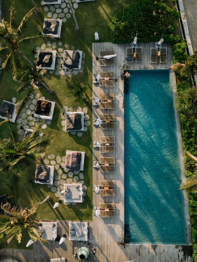 Aerial view of the pool.