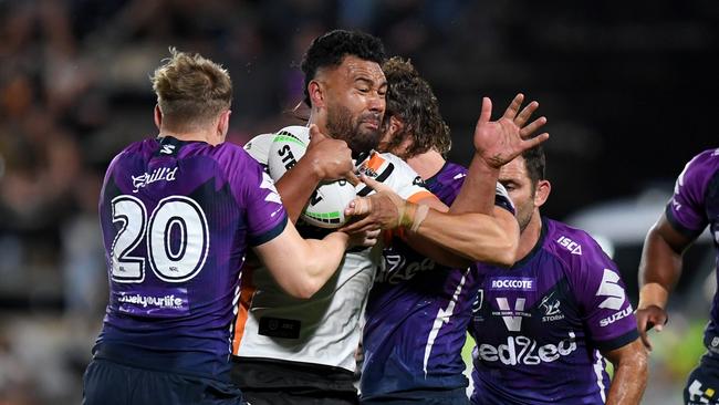 Zane Musgrove in action or Wests Tigers. Picture: Scott Davis/NRL Photos