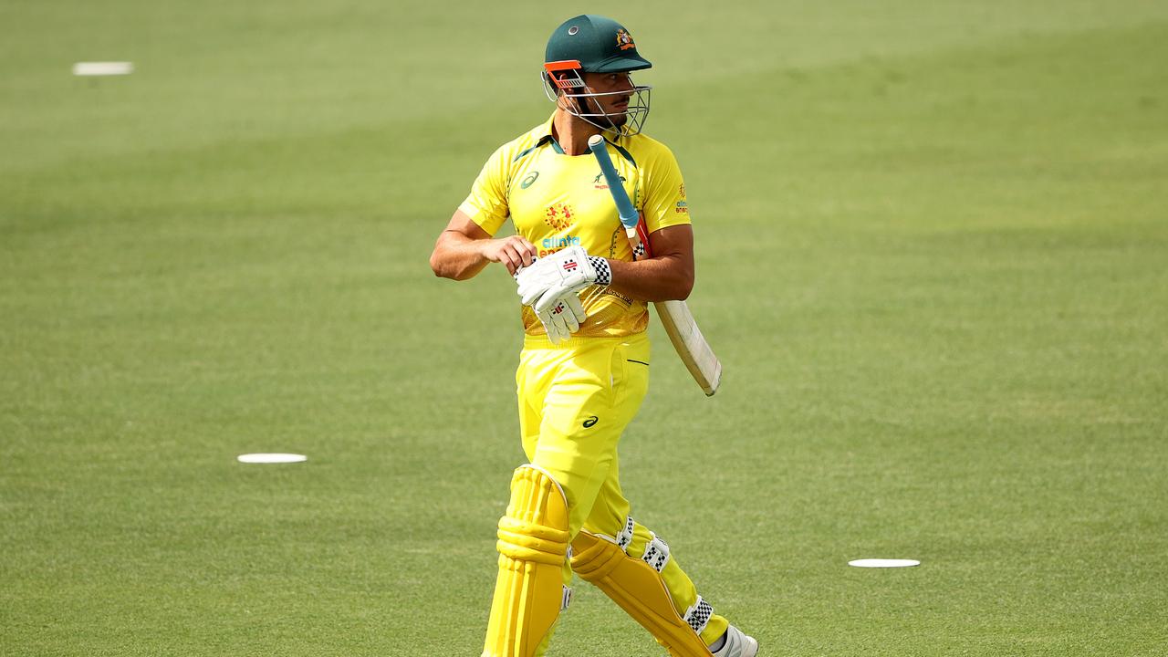 Marcus Stoinis of Australia walks off. Photo by Robert Cianflone/Getty Images