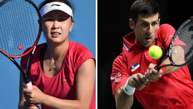 Peng Shuai and Novak Djokovic