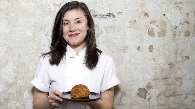 Kate Reid in her mega-popular croissant shop Lune in Fitzroy. Picture: Sarah Matray