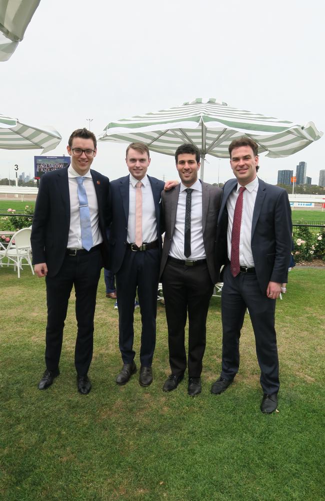 Justern's group at Seppelt Wines Stakes Day 2024 at Flemington Racecourse. Picture: Gemma Scerri