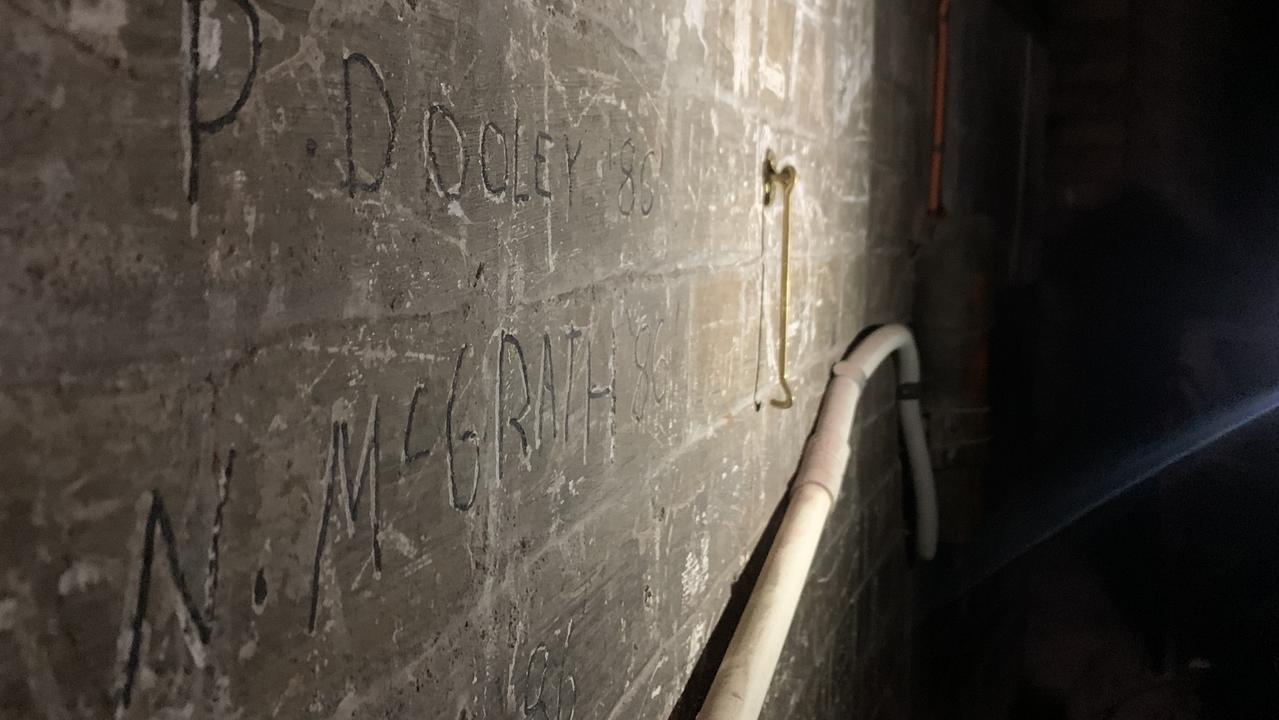 During the building's reconstruction, some of the names of those who restored it can be found on the internal stonework. Pictures: Benedict Brook