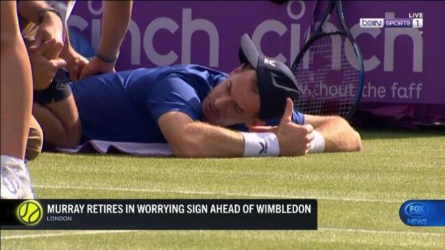 Murray retires hurt in worrying signs before Wimbledon