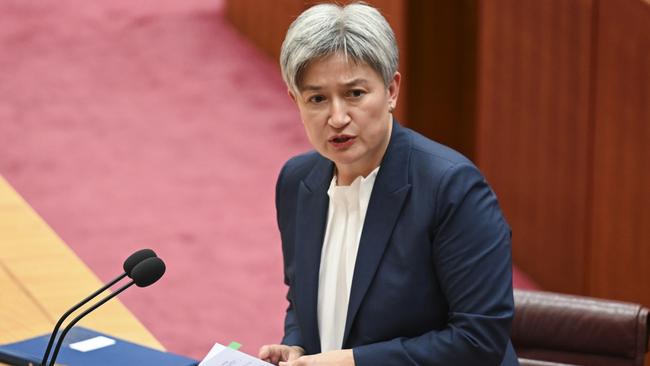 Senator Penny Wong gave tribute to Ms Murphy on Monday. Picture: NCA NewsWire / Martin Ollman