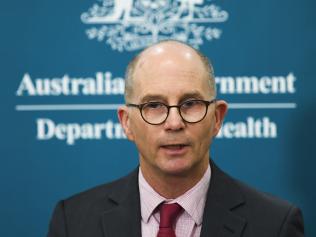 Deputy Chief Medical Officer Professor Paul Kelly speaks to the media during a press conference at the Australian Department of Health in Canberra, Thursday, March 26, 2020. (AAP Image/Lukas Coch) NO ARCHIVING