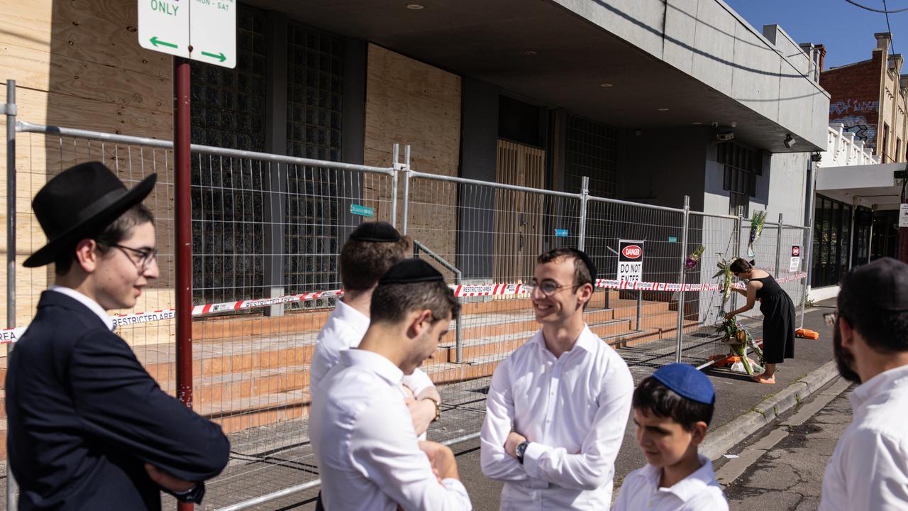 Anti-Semitic attacks, including the firebombing of the Adass synagogue in Melbourne, have increased. Picture: NewsWire/ Diego Fedele