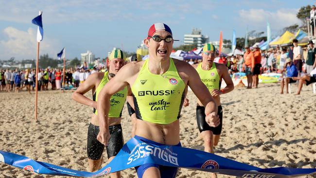 Cooks Hill star Alex Walker winning the 2024 under-17 ironman final. Picture: SLSA