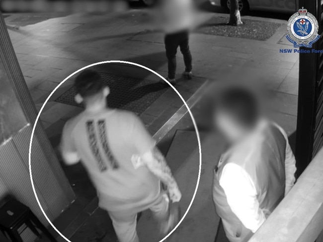 One of the men was wearing a shirt with stripes on the back. Picture: NSW Police