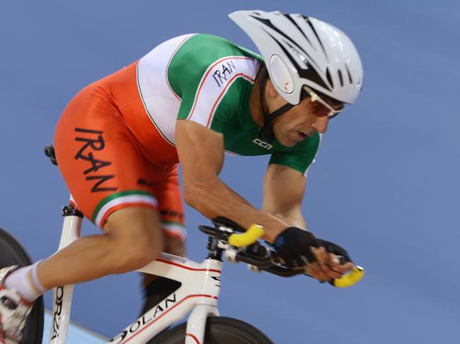 (FILE PHOTO) Iranian paracyclist Bahman Golbarnezhad, 48, has died after a serious crash during the men's C4-5 road race at the Paralympics in Rio de Janeiro. LONDON, ENGLAND - AUGUST 31: Bahman Golbarnezhad of Iran of Cuba competes in Men's Individual C4-5 1km Cycling Time Trial final on day 2 of the London 2012 Paralympic Games at Velodrome on August 31, 2012 in London, England. (Photo by Gareth Copley/Getty Images)