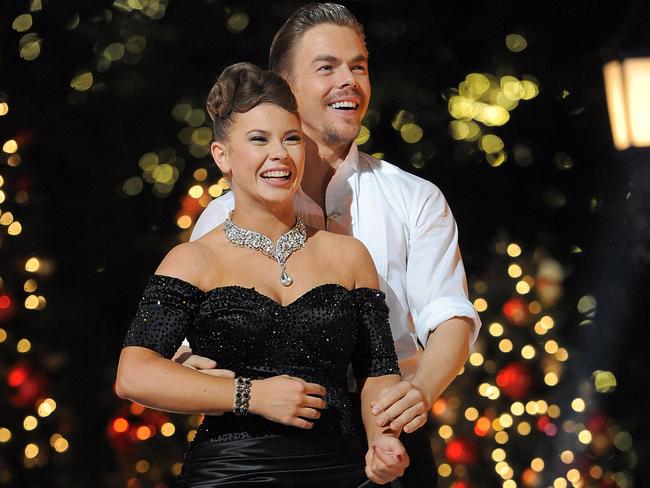 Bindi Irwin and Derek Hough won the 2015 season of the US version. Picture: Angela Weiss/Getty Images