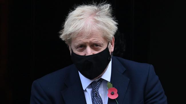 Britain's Prime Minister Boris Johnson has promised to end the UK’s latest lockdown three weeks before Christmas. Picture: AFP