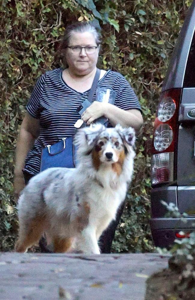 Fonda was seen with her dog as she ran errands near her California home. Picture: Splashnews.com/Media Mode