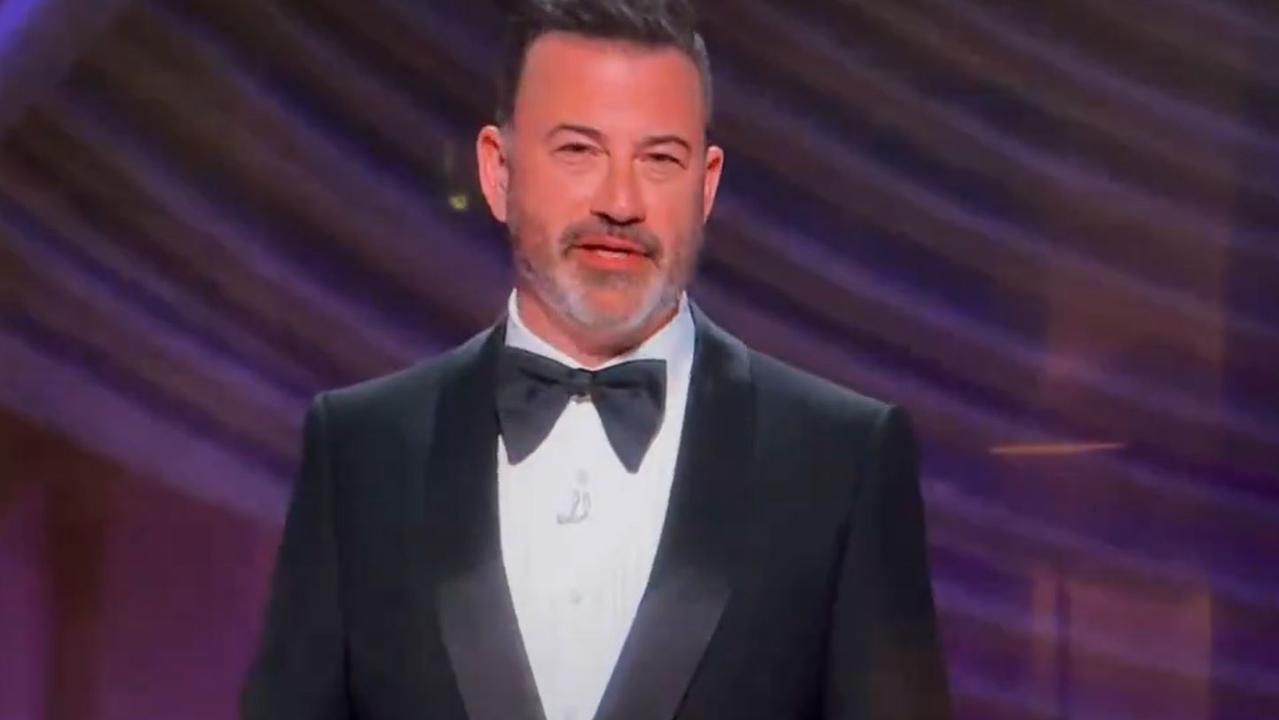 Host Jimmy Kimmel alluded to Poor Things being too sexually explicit for TV. Picture: ABC