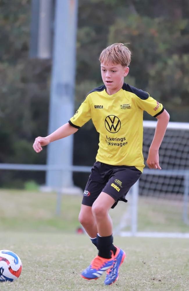 Saints Eagles Souths junior Hayden Lardi playing for the Jeremy Brockie Academy team. Picture: Supplied.