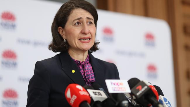 Premier Gladys Berejiklian says 5.5 million jabs have been delivered in NSW. Picture: Christian Gilles