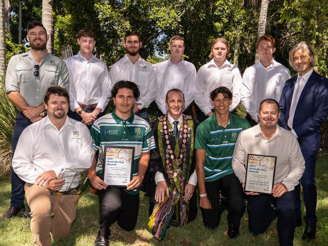 SPORTING RECOGNITION: The U18 Colts players from the Lismore Rugby Union Club were recognised with an award at the 2021 Lismore Australia Day ceremony, Photo: Kurt Petersen