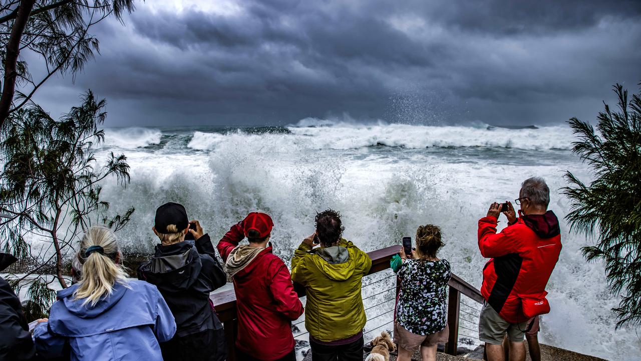 Cyclone Alfred at Snapper Rocks. Picture: Nigel Hallett