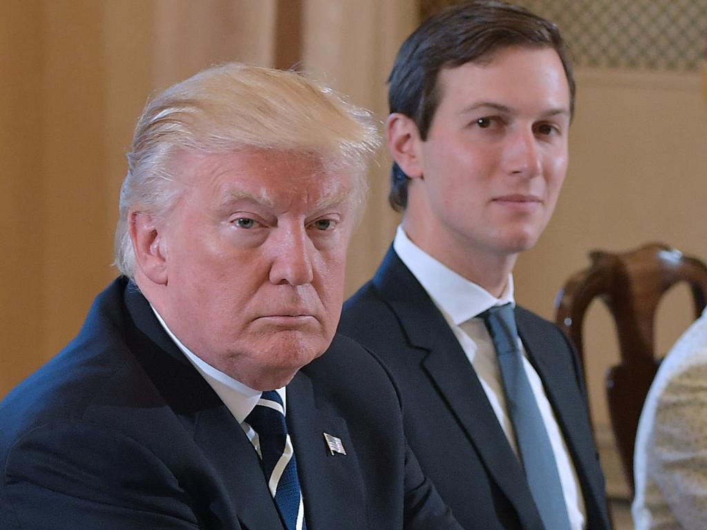 Former US President Donald Trump and White House senior adviser Jared Kushner. Picture: Mandel NG/AFP