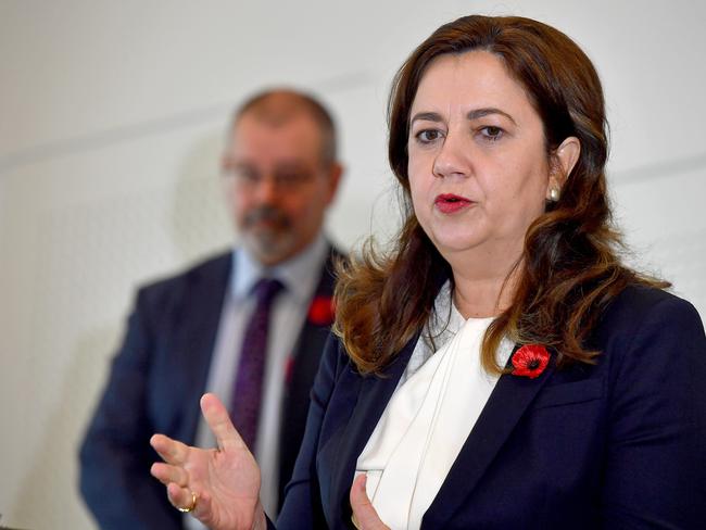 Premier Annastacia Palaszczuk Covid-19 press conference in Brisbane.Thursday November 11, 2021. Picture, John Gass