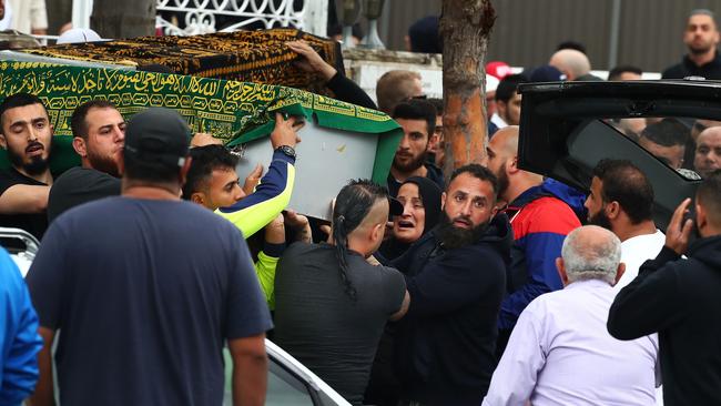 The funeral of Hamad Assaad at Lakemba Mosque, in Sydney's west, attracted a large group of mourners. Picture: John Feder / The Australian.