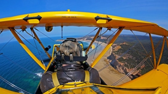 Biggles it up: Torquay, VICDon your flying suit, leather jacket, helmet, and goggles and make like a heroic adventurer on a WWII Tiger Moth biplane. It’s just you and your Tiger Moth World pilot in the open tandem cockpit, listening to the wind in the wires and getting a good dose of fresh air as you fly over the beaches and cliffs of the spectacular Great Ocean Road. And if you’re feeling brave, they’ll put in a few loops and barrel rolls.tigermothworld.com.au