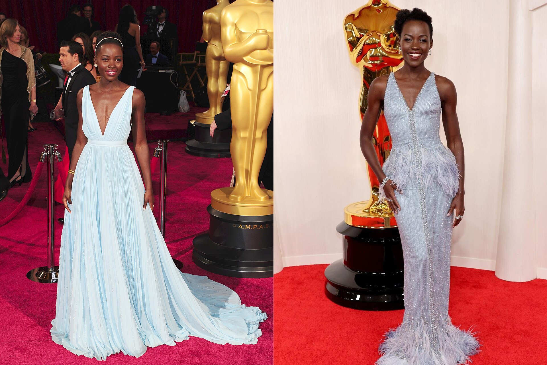 <h2>Lupita Nyong&rsquo;o</h2><p>2014 and 2024</p>