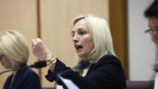 Australia Post chief executive Christine Holgate during Senate estimates in Canberra. Picture: NCA NewsWire / Gary Ramage