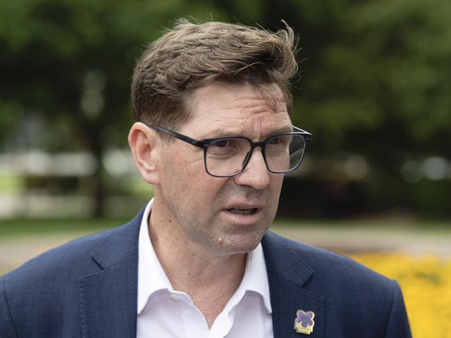 Toowoomba Regional Council mayor Geoff McDonald at a press conference to announce an interim CEO, Tuesday, February 4, 2025. Picture: Kevin Farmer