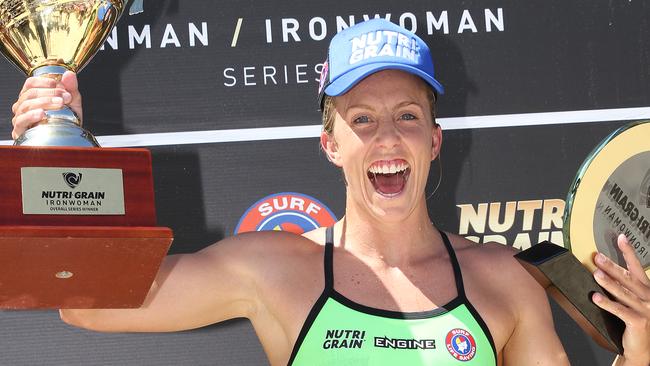 Georgia Miller with just some of her silverware. Picture: Harvpix