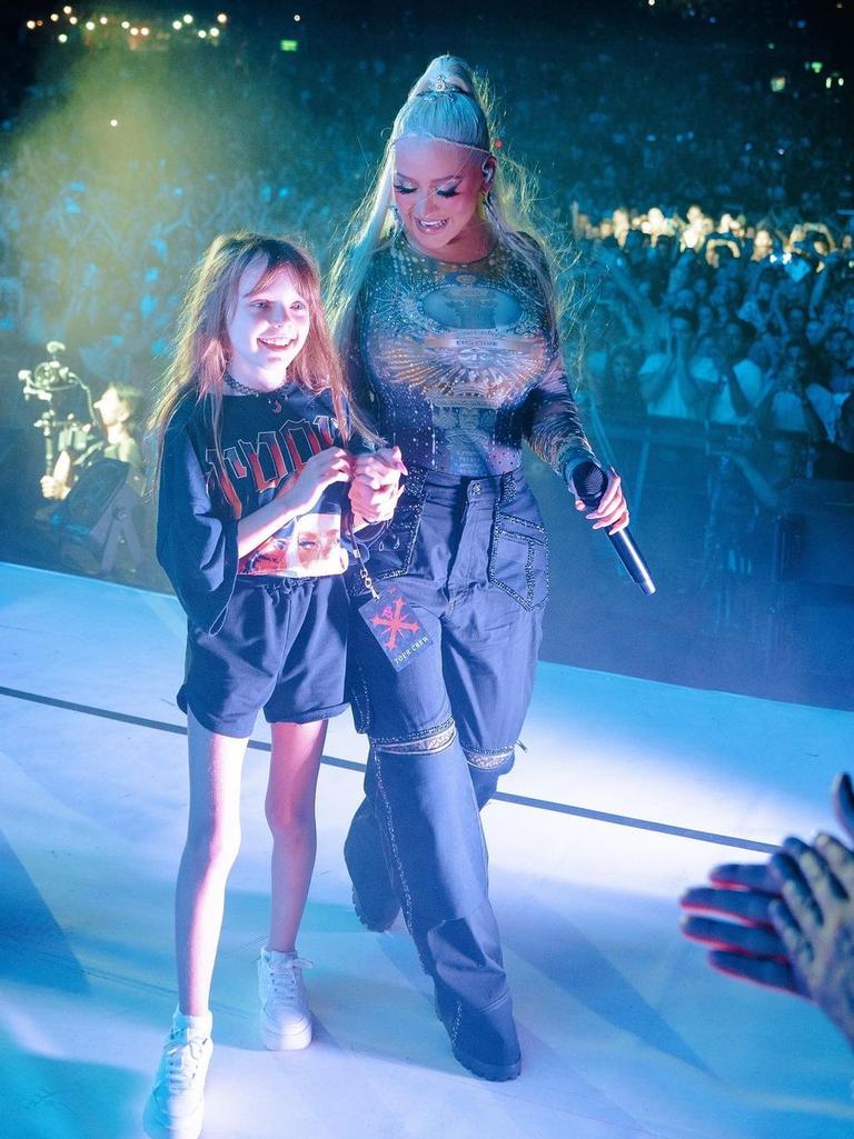 Summer joined her mum on stage in Israel earlier this week.