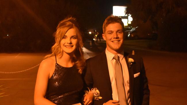 Meg O'Brien and Coby Fechner, St John's Senior Formal, Roma 2019.