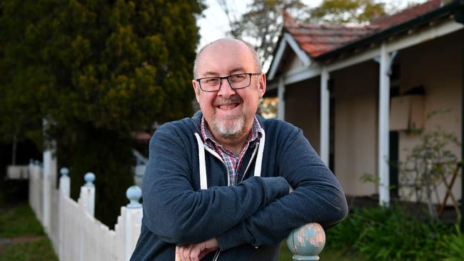 Thornleigh Heritage Hospital House member Christopher Russell poses for a photo outside 22 Bellevue Street in Thornleigh, Sydney, Tuesday, July 10, 2018. (AAP Image/Joel Carrett)