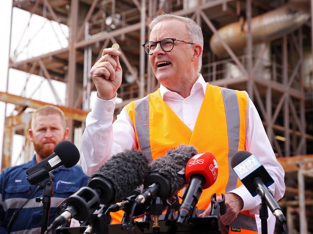 Federal Labor leader Anthony Albanese pictured in Gladstone on Thursday. Picture: Sam Ruttyn