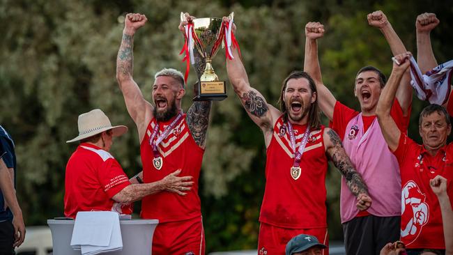 Eastern Swans vs North Mackay Saints in the AFL Mackay 2024 grand final at Bakers Creek. Picture: Daniel McLean Photography