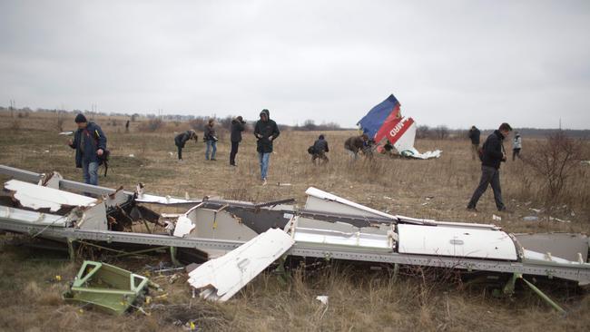 The crash scene in July 2014. Picture: AFP