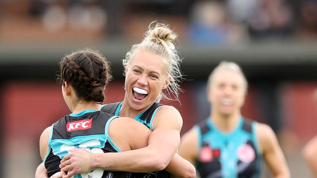 Brilliance from Port Adelaide. Photo by Sarah Reed/AFL Photos via Getty Images