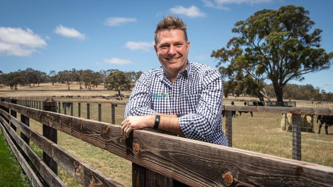 Darren Thomas of Thomas Foods at his property in the Hay Valley near Nairne. Picture: Brad Fleet