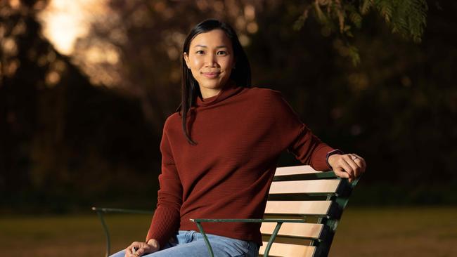 Candidate Tu Le in Canley Park. Picture: Ryan Osland