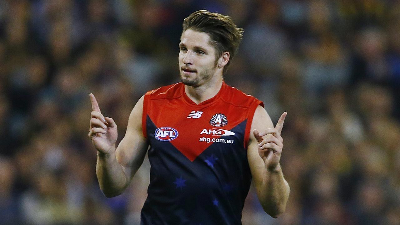 Richmond v Melbourne Goal Jesse Hogan Picture:Wayne Ludbey