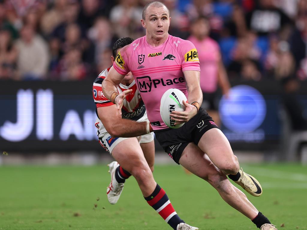 Dylan Edwards was terrific with the footy and from the kicking tee. Picture: Cameron Spencer/Getty Images