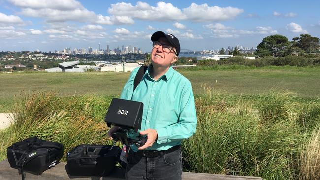 Chris Griffith flies a 3D Robotics Solo drone at Dover Heights, Sydney