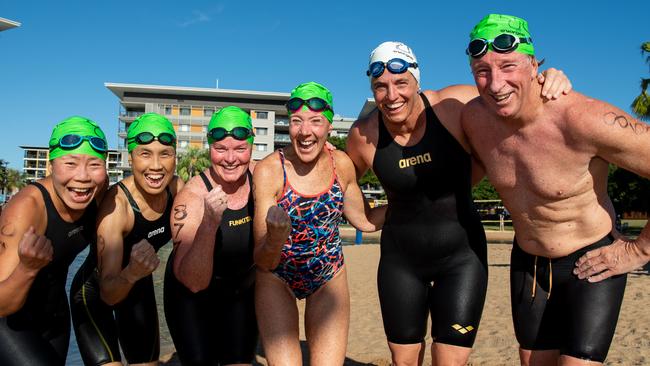 2024 Masters Swimming Australia National Championships open swim event in Darwin. Picture: Pema Tamang Pakhrin
